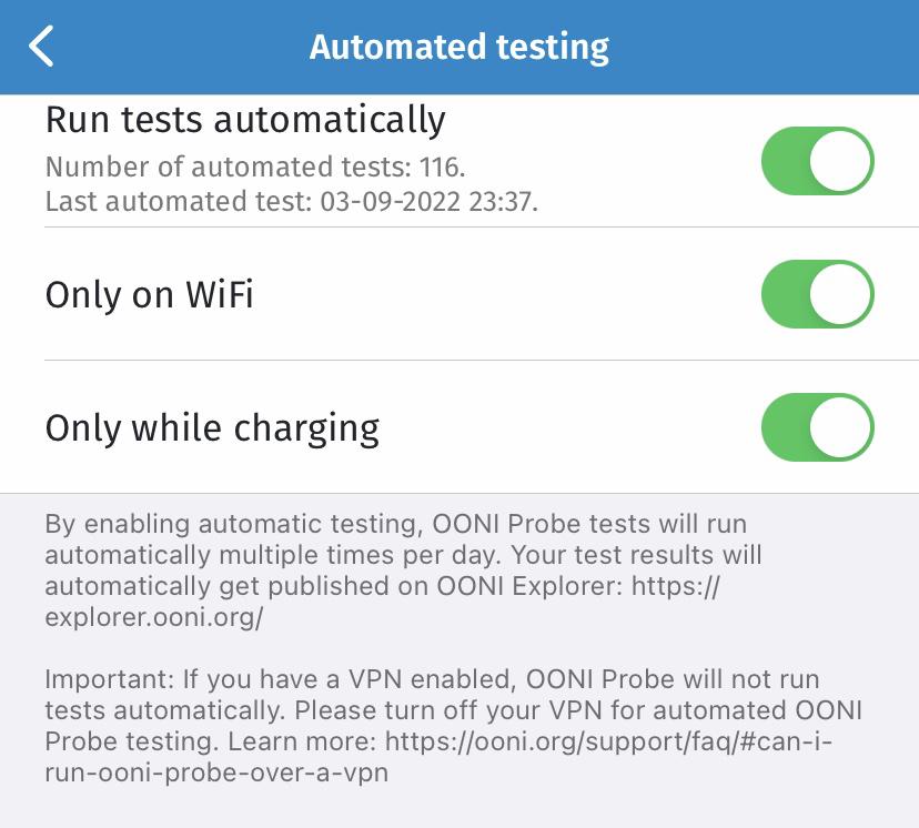 Always automated testing